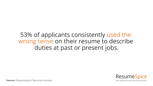 resume mistakes wrong tense