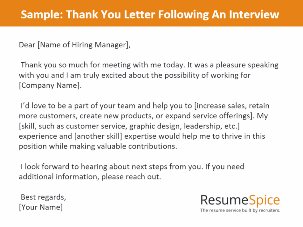 Send The Perfect Thank You Letter Following An Interview