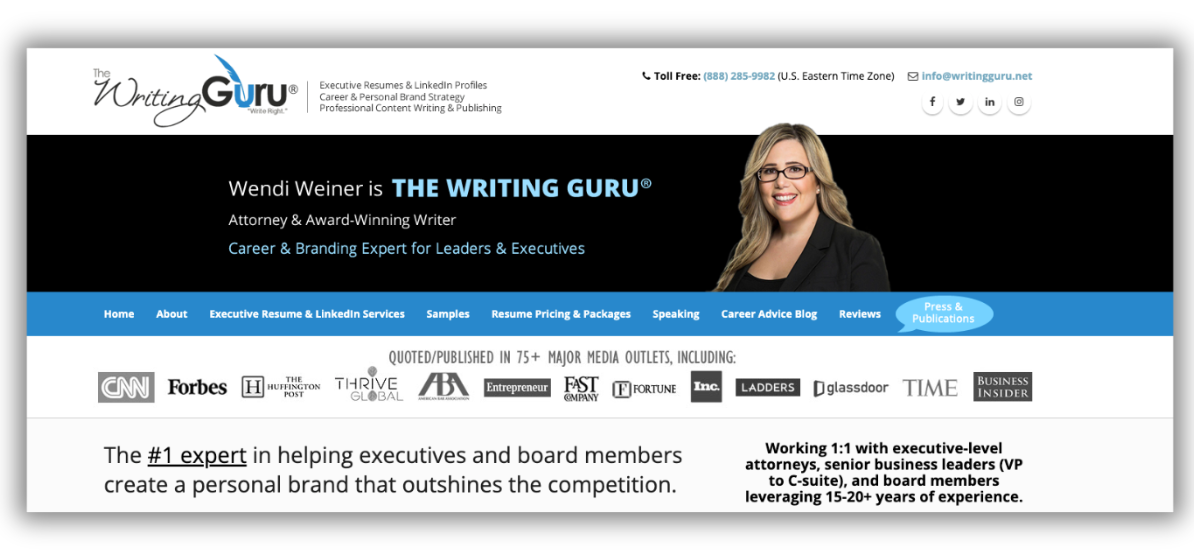 Wendy Weiner Executive Resume Writing Services 